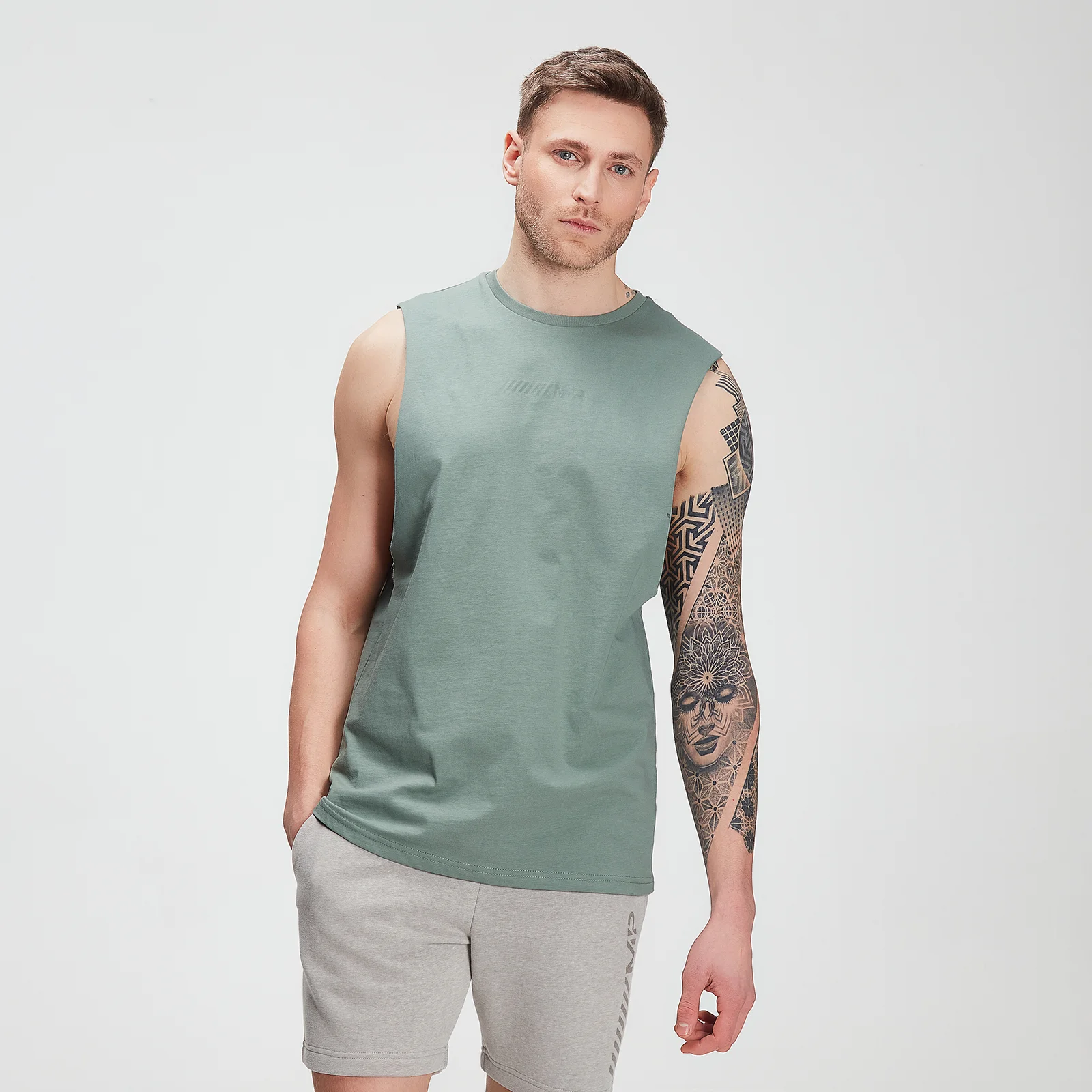 MP Men's Tonal Graphic Tank – Washed Green - XXS Immagine 1