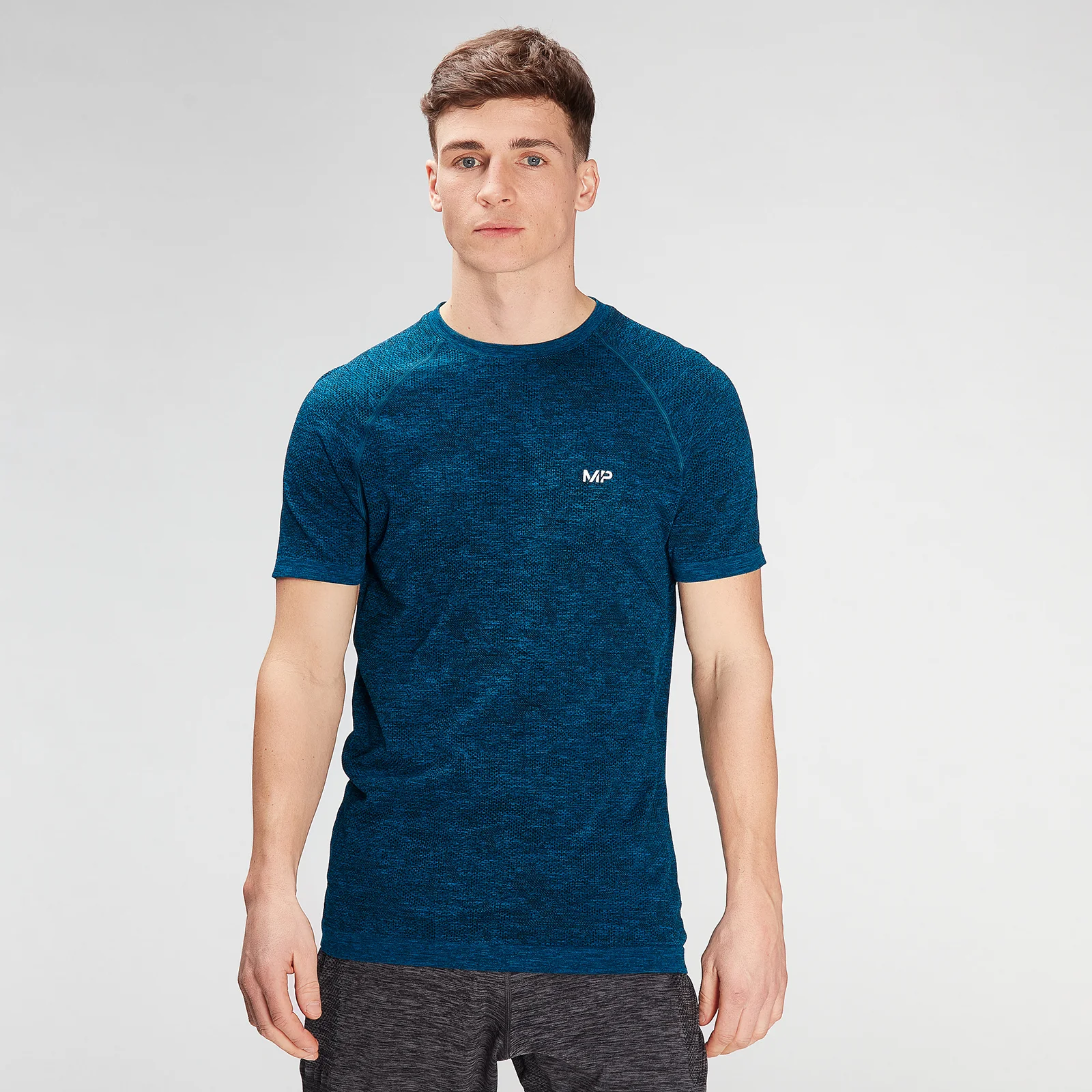 MP Men's Essential Seamless Graphic Short Sleeve T-Shirt- Aqua - XXS Immagine 1