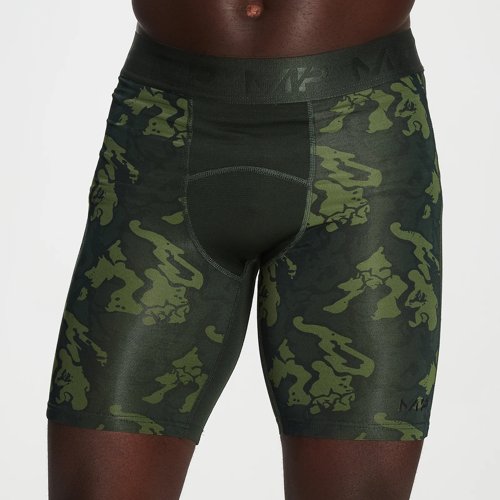 MP Men's Adapt Camo Base Layer Shorts- Green Camo - XXS Immagine 1