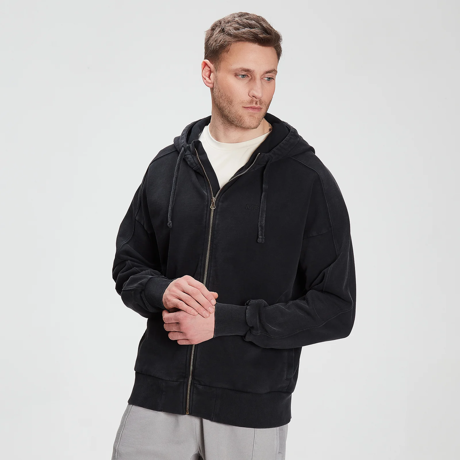 Felpa sportiva con cappuccio Mp da uomo - Nera - XXS Immagine 1