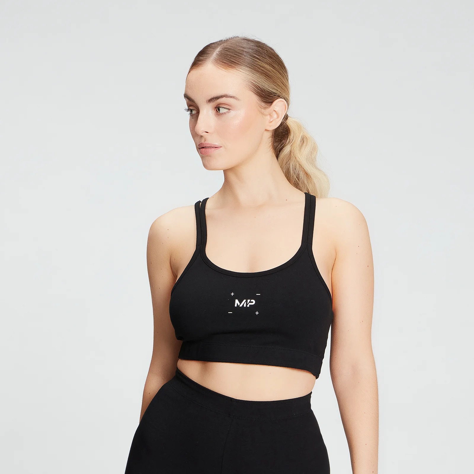 MP Women's Central Graphic Bra - Black - XXS Immagine 1
