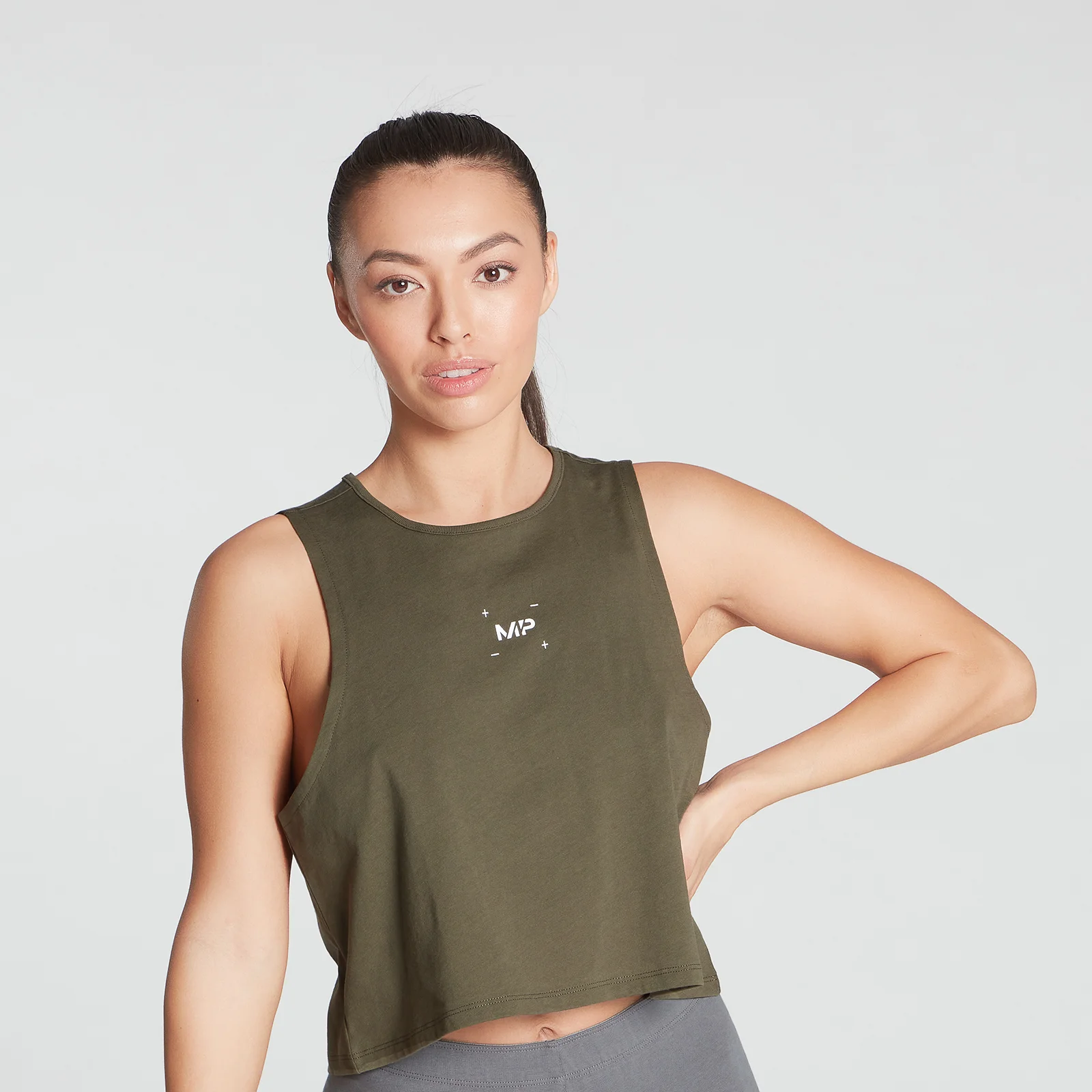 MP Women's Central Graphic Reach Vest - Dark Olive - XXS Immagine 1