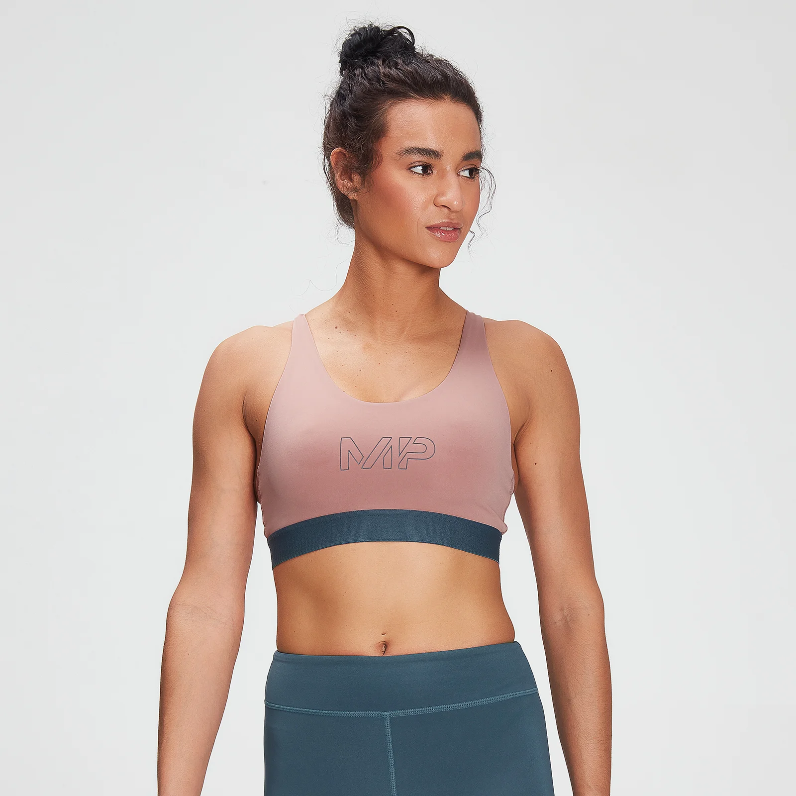 MP Women's Branded Training Sports Bra - Washed Pink - XXS Immagine 1