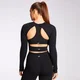 Maglia a maniche lunghe MP Power da donna - Nera