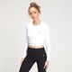 Crop top a maniche lunghe MP Shape Seamless da donna - Bianco