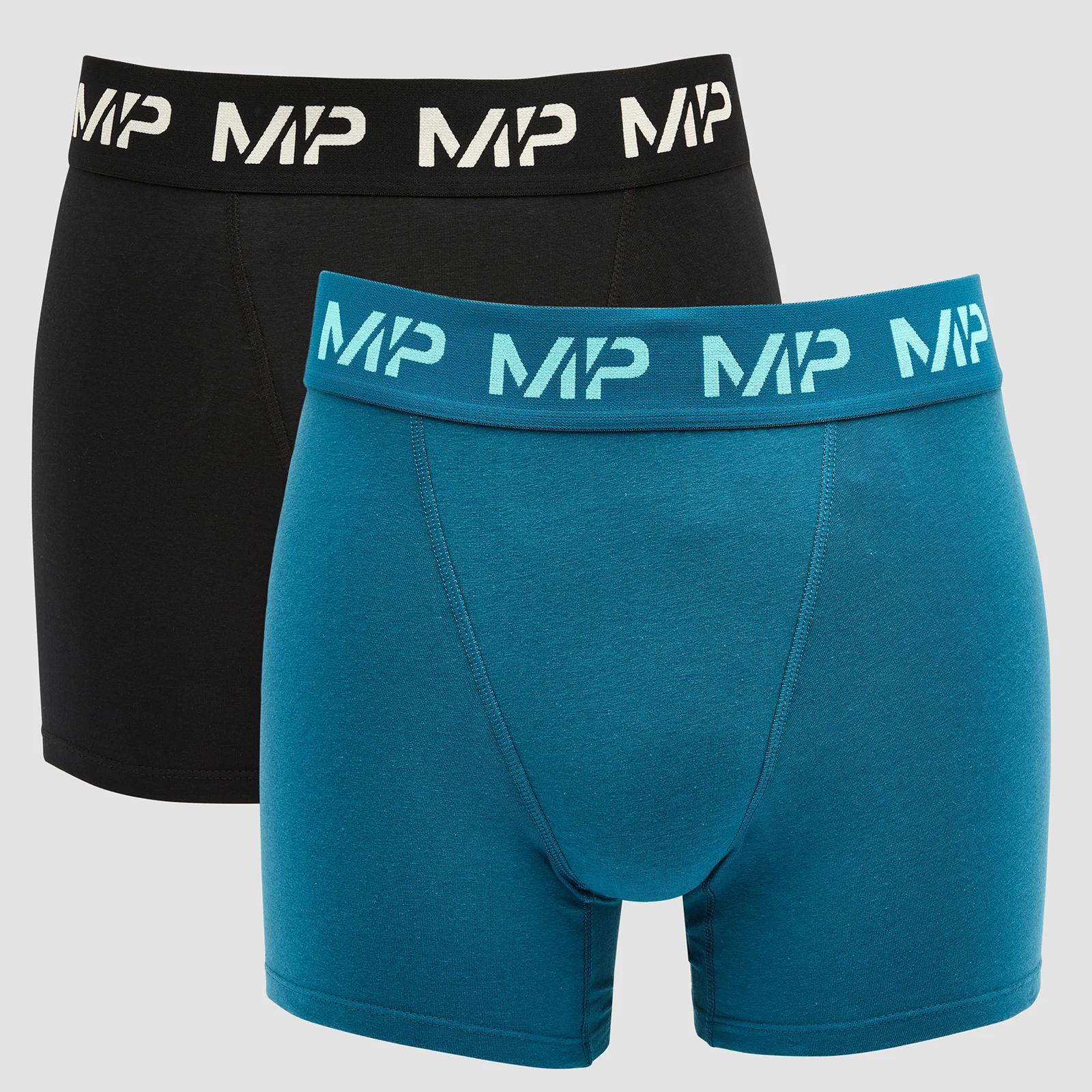 Boxer MP Impact Essentials da uomo (Confezione da 2) - Neri/Verde petrolio (Edizione limitata) - XXS Immagine 1