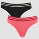 Tanga MP Impact Essentials da donna (Confezione da 2) - Nero/Rosa (Edizione limitata)