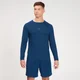 Maglia sportiva a maniche lunghe con stampa effetto sfumato MP da uomo - Blu scuro