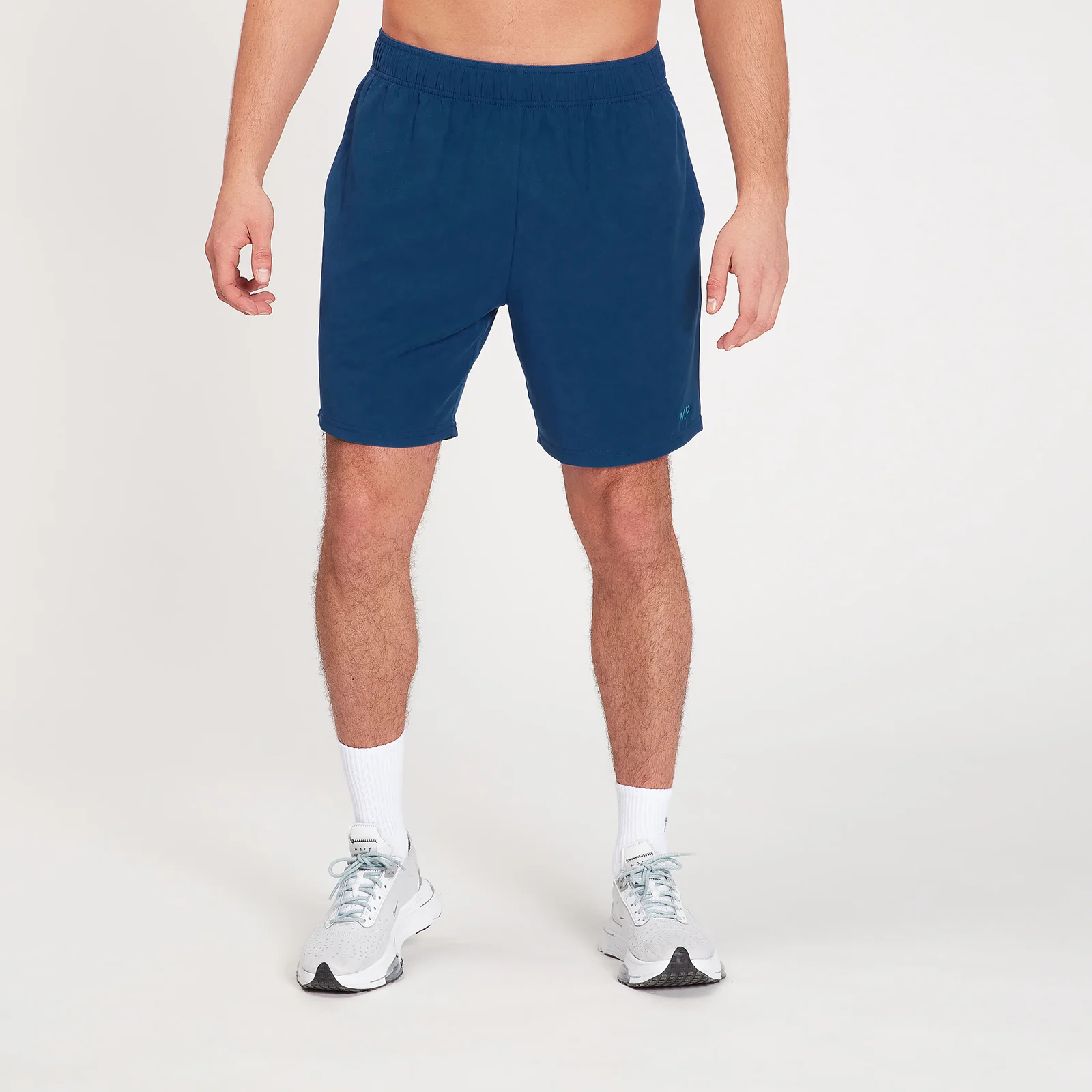 Pantaloncini sportivi con stampa effetto sfumato MP da uomo - Blu scuro - XXS Immagine 1