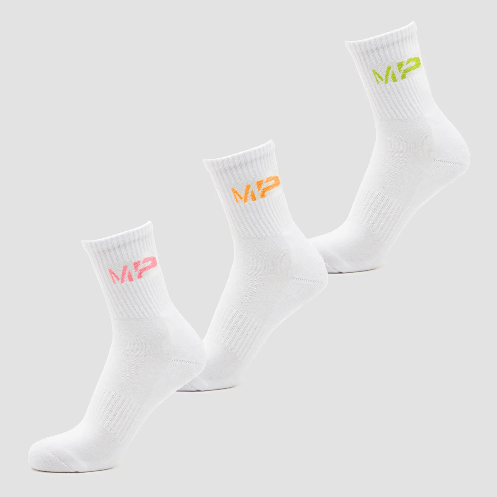 MP Men's Neon MP Logo Crew Socks (3 Pack) Orange/Lime/Rose - UK 6-8 Immagine 1