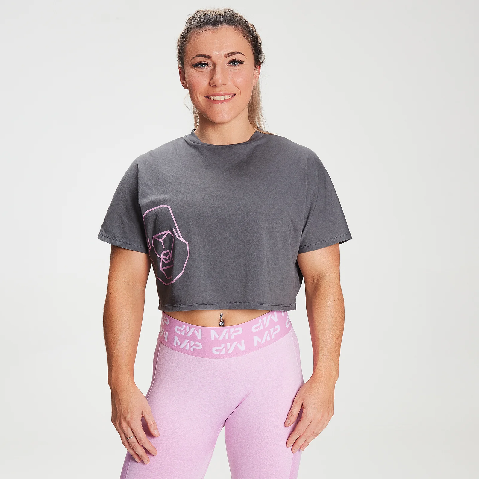 MP X Zack George Women's Washed Crop T-Shirt - Carbon - XXS Immagine 1