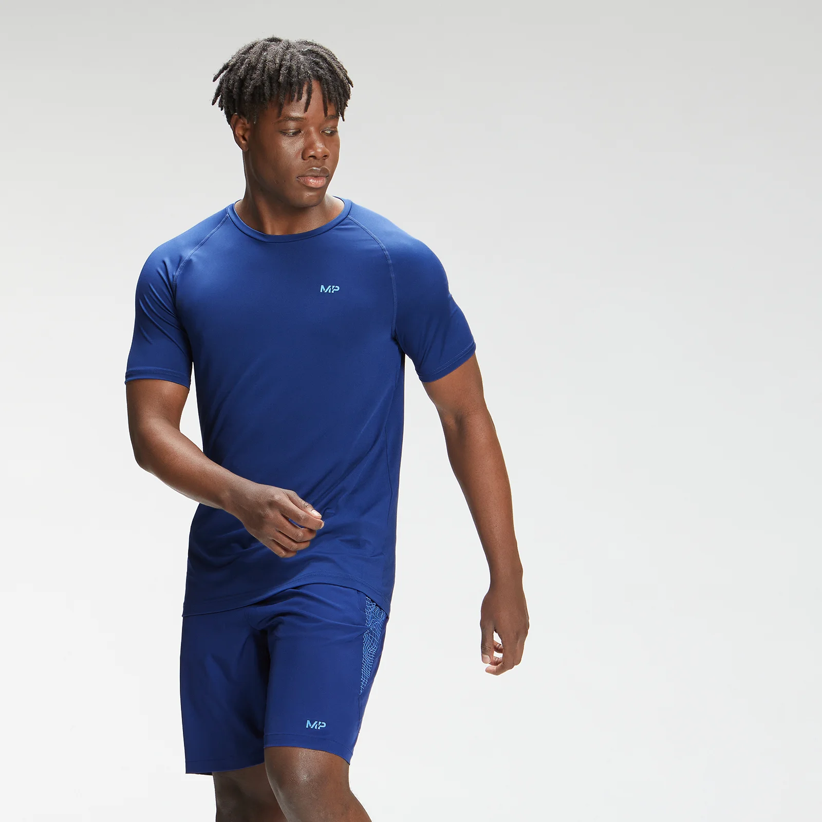 T-shirt a maniche corte con stampa MP Tempo da uomo - Blu intenso - XXS Immagine 1