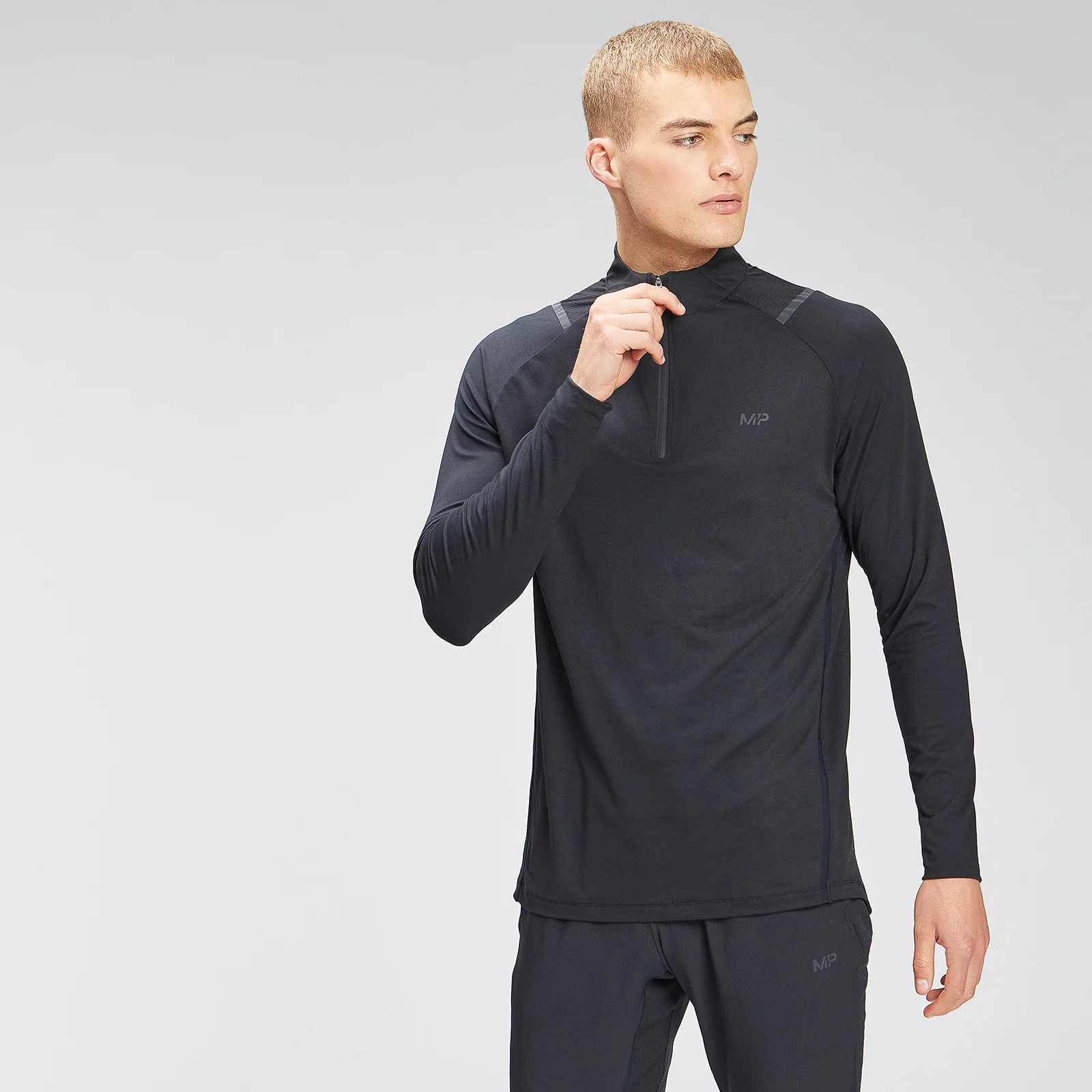 Maglia con cerniera 1/4 MP Velocity da uomo - Nera - XXS Immagine 1