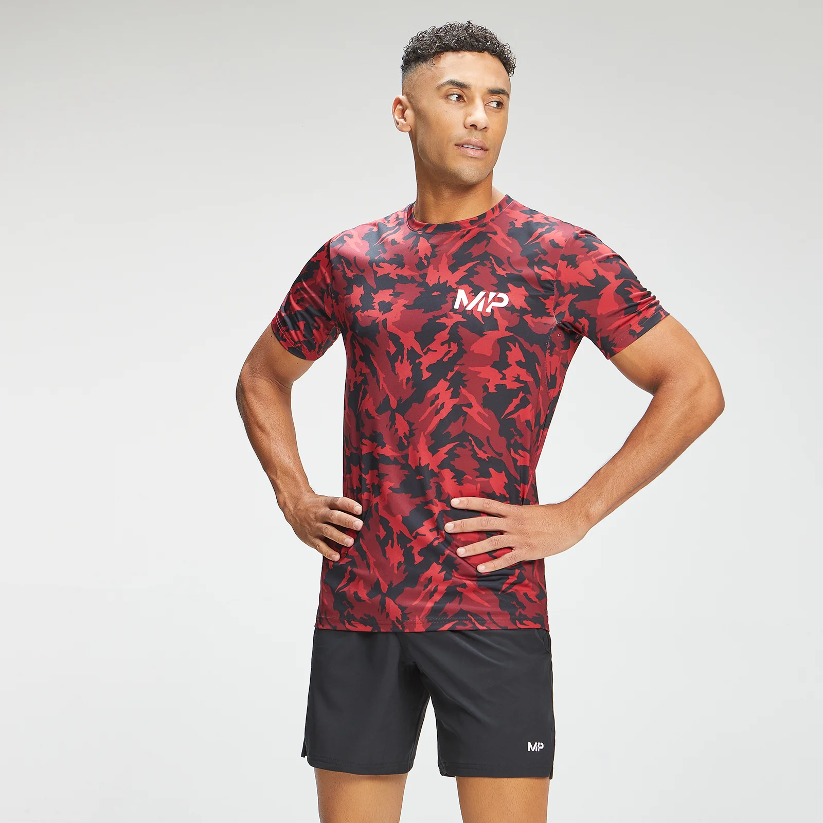 T-shirt a maniche corte camo MP Adapt da uomo - Rosso camo - XXS Immagine 1