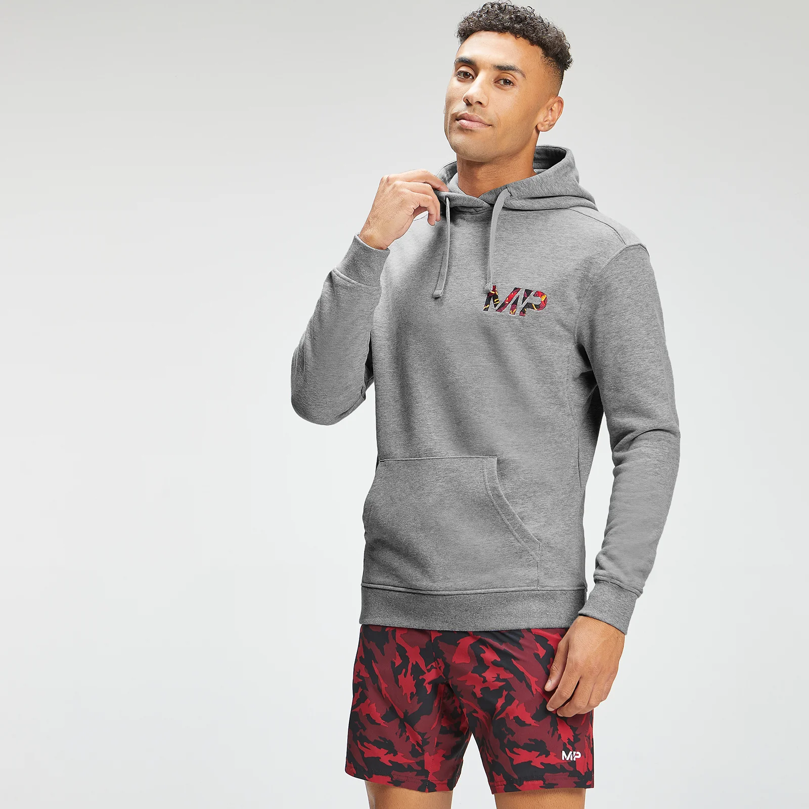 MP Men's Adapt Embroidered Hoodie - Storm Grey Marl - XXS Immagine 1