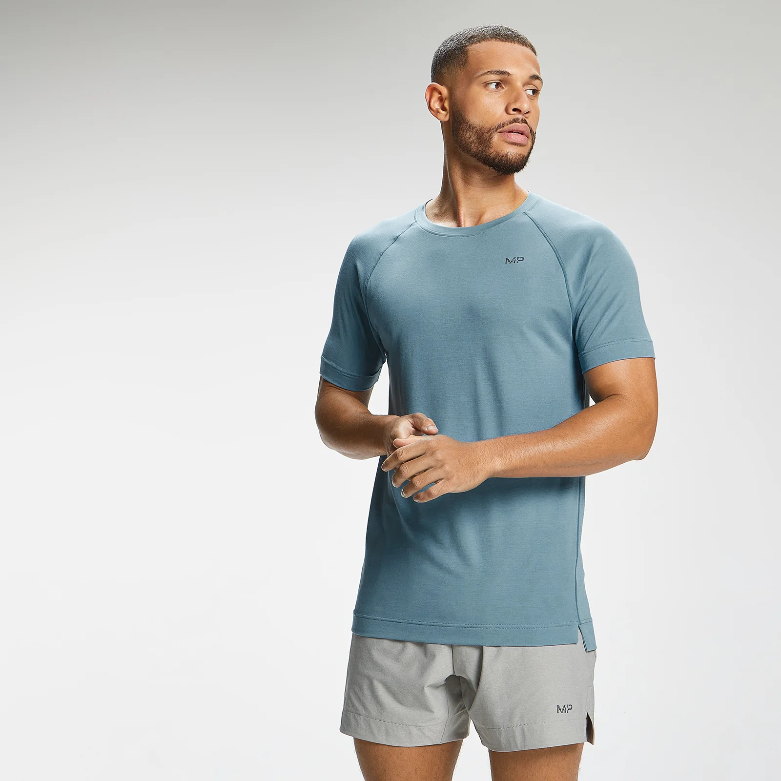 MP Men's Composure Short Sleeve T-Shirt - Storm Blue - XXS Immagine 1