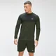 Maglia a maniche lunghe senza cuciture MP Essentials da uomo - Verde foglia mélange