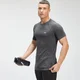 T-Shirt a maniche corte senza cuciture con stampa MP Essentials da uomo - Nera