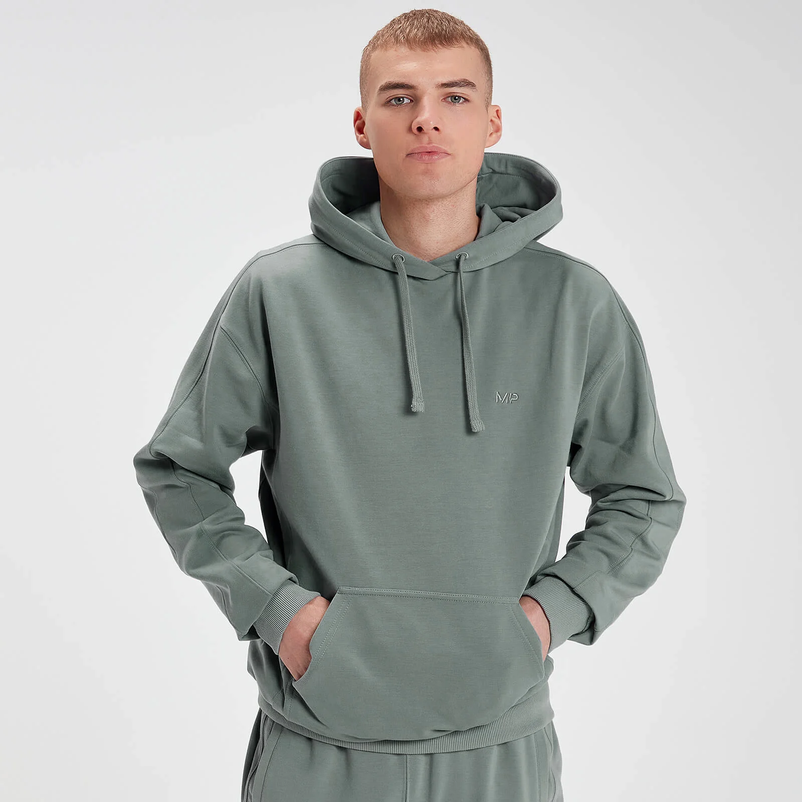 Felpa oversize con cappuccio MP Rest Day da uomo - Verde Cactus - XXS Immagine 1