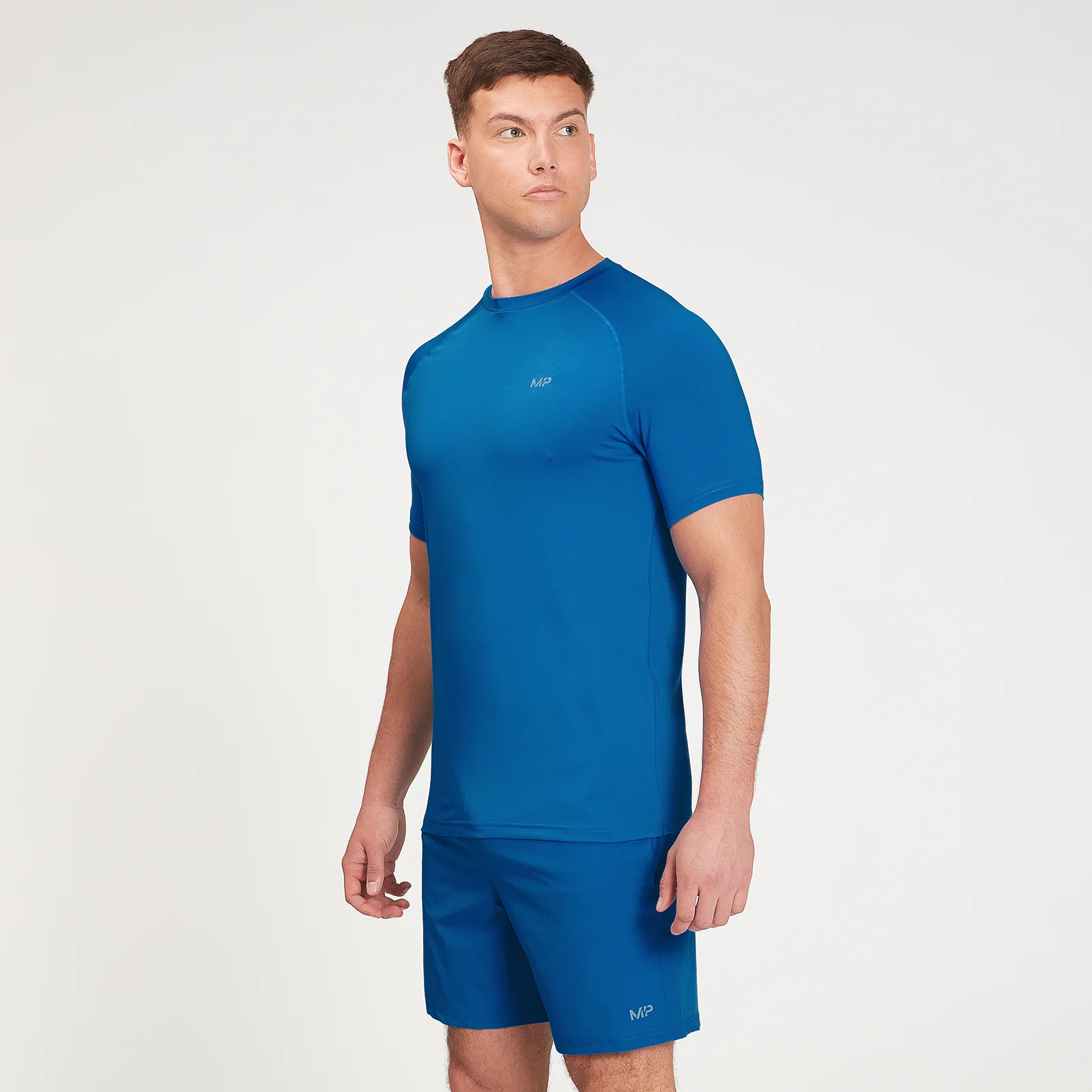 T-shirt sportiva a maniche corte MP Graphic da uomo - Azzurro intenso - XXS Immagine 1