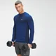 Maglia a maniche lunghe MP Essentials Seamless da uomo - Azzurro intenso mélange