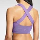 Reggiseno sportivo incrociato in Repreve® MP Tempo - Lilla scuro