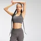 Reggiseno sportivo incrociato in Repreve® MP Tempo - Antracite