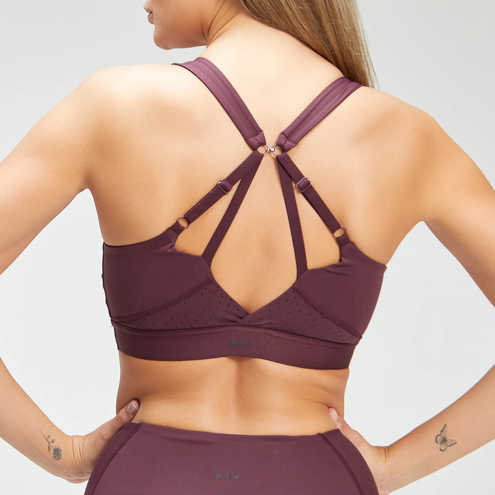 Reggiseno sportivo MP Power Ultra da donna - Porto/Nero - XXS Immagine 1
