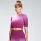 Crop top senza cuciture MP Velocity da donna - Rosa intenso