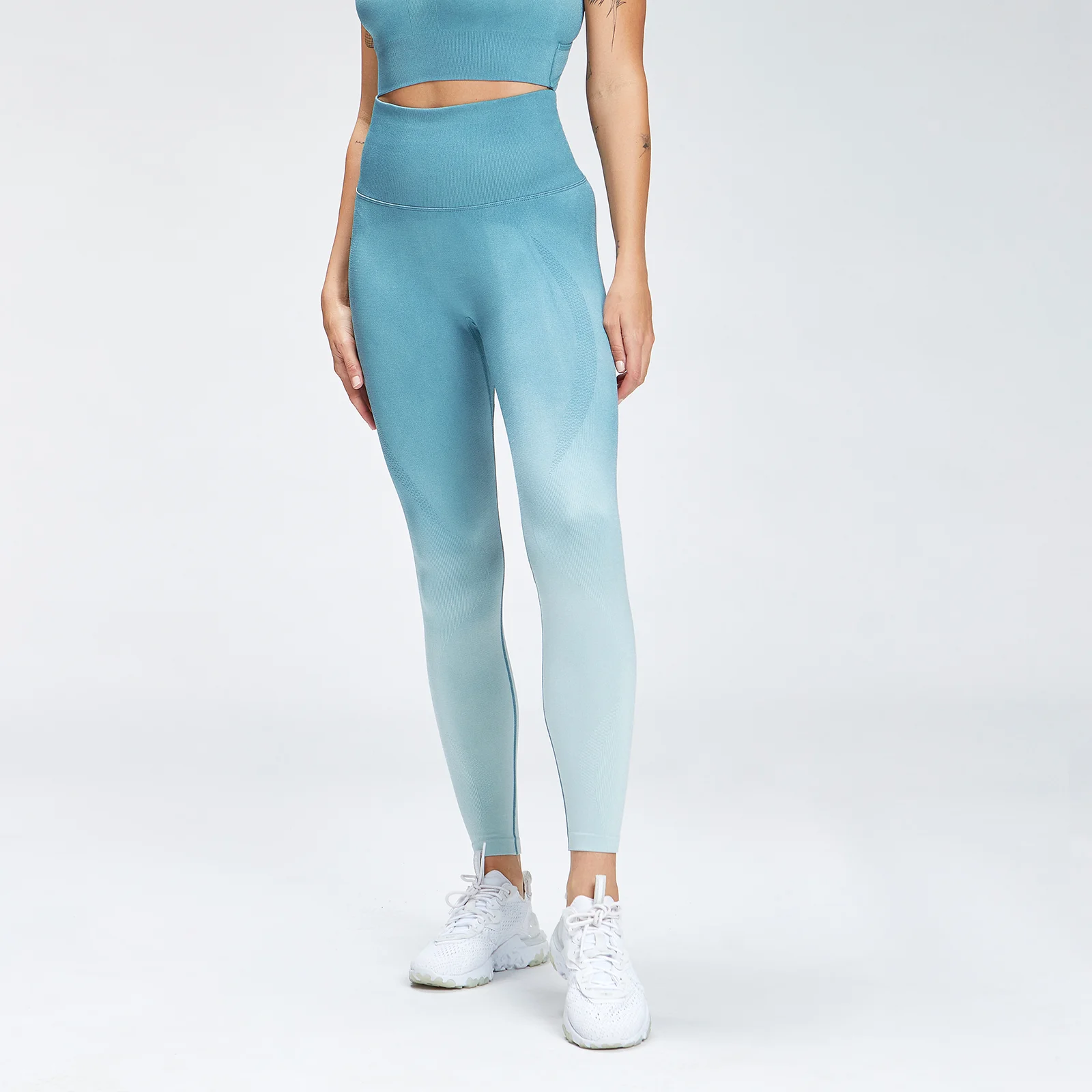 Leggings senza cuciture MP Velocity da donna - Blu oceano - XXS Immagine 1