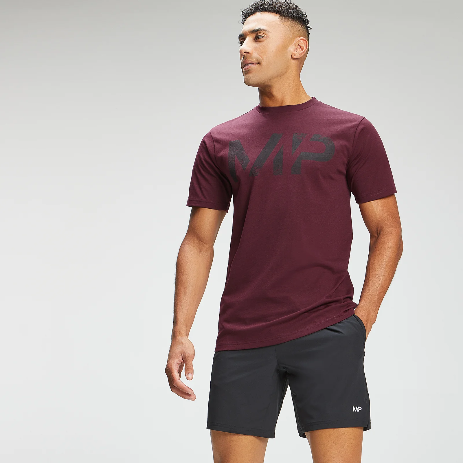MP Men's Adapt Grit Graphic T-Shirt - Merlot Marl - XXS Immagine 1