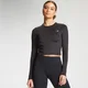 Crop top sportivo a maniche lunghe Dry Tech MP Essentials da donna - Nero