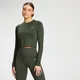 Crop top sportivo a maniche lunghe Dry Tech MP Essentials da donna - Verde foglia
