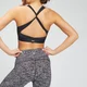 Reggiseno sportivo incrociato MP Power - Nero space dye