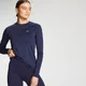 Maglia sportiva a maniche lunghe slim fit MP Essentials da donna - Blu navy