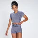 T-shirt crop a maniche corte Curve MP da donna - Blu galaxy