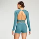 Crop top con schiena scoperta MP Power da donna - Blu oceano
