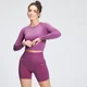Crop top a maniche lunghe senza cuciture MP Shape da donna - Orchidea