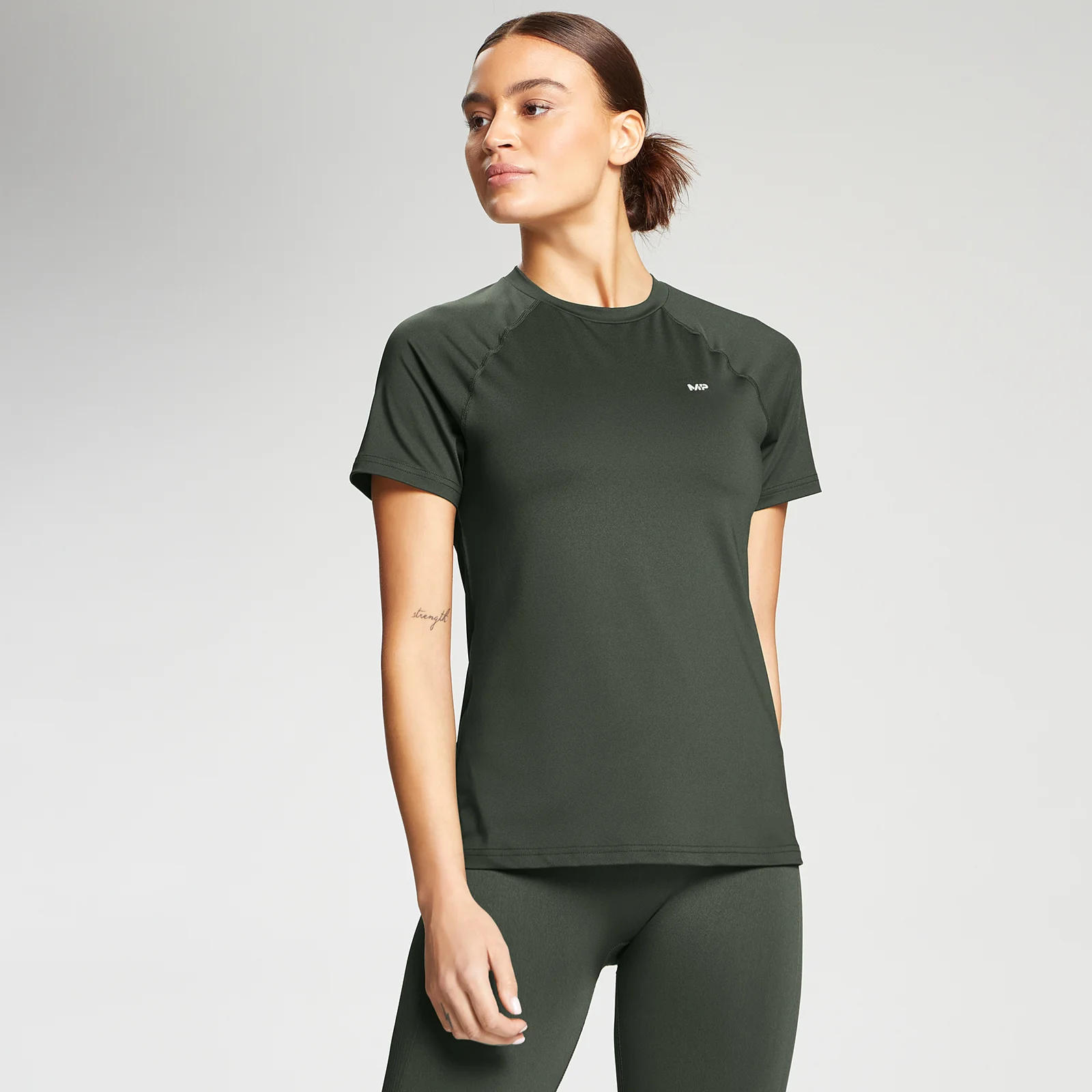 T-shirt sportiva slim fit MP Essentials da donna - Verde foglia - XXS Immagine 1