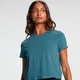 T-shirt sportiva crop MP da donna - Blu oceano