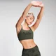 Reggiseno sportivo con design a vogatore MP - Verde foglia
