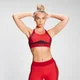 Reggiseno sportivo convertibile con blocchi di colore MP Engage da donna - Danger/Vinaccia