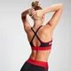 Reggiseno sportivo convertibile con blocchi di colore MP Engage da donna - Nero/Danger
