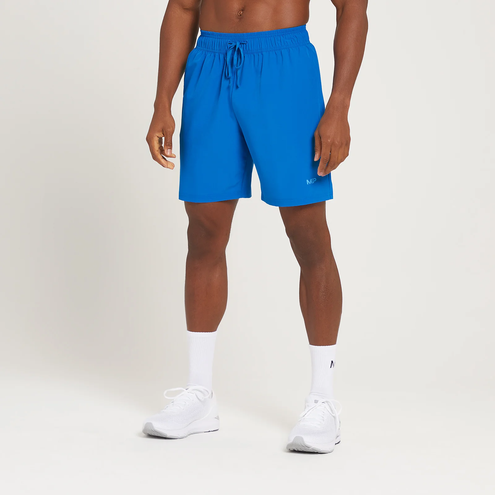 Pantaloncini sportivi con stampa MP Linear Mark da uomo - Azzurro intenso - XXS Immagine 1