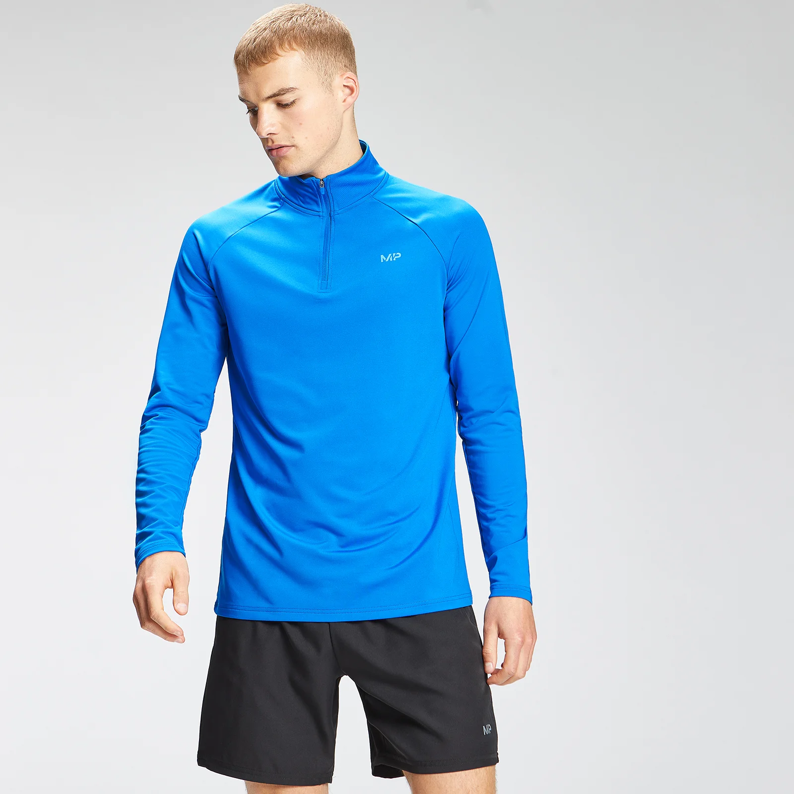 MP Men's Repeat Graphic Training 1/4 Zip - True Blue - XXS Immagine 1