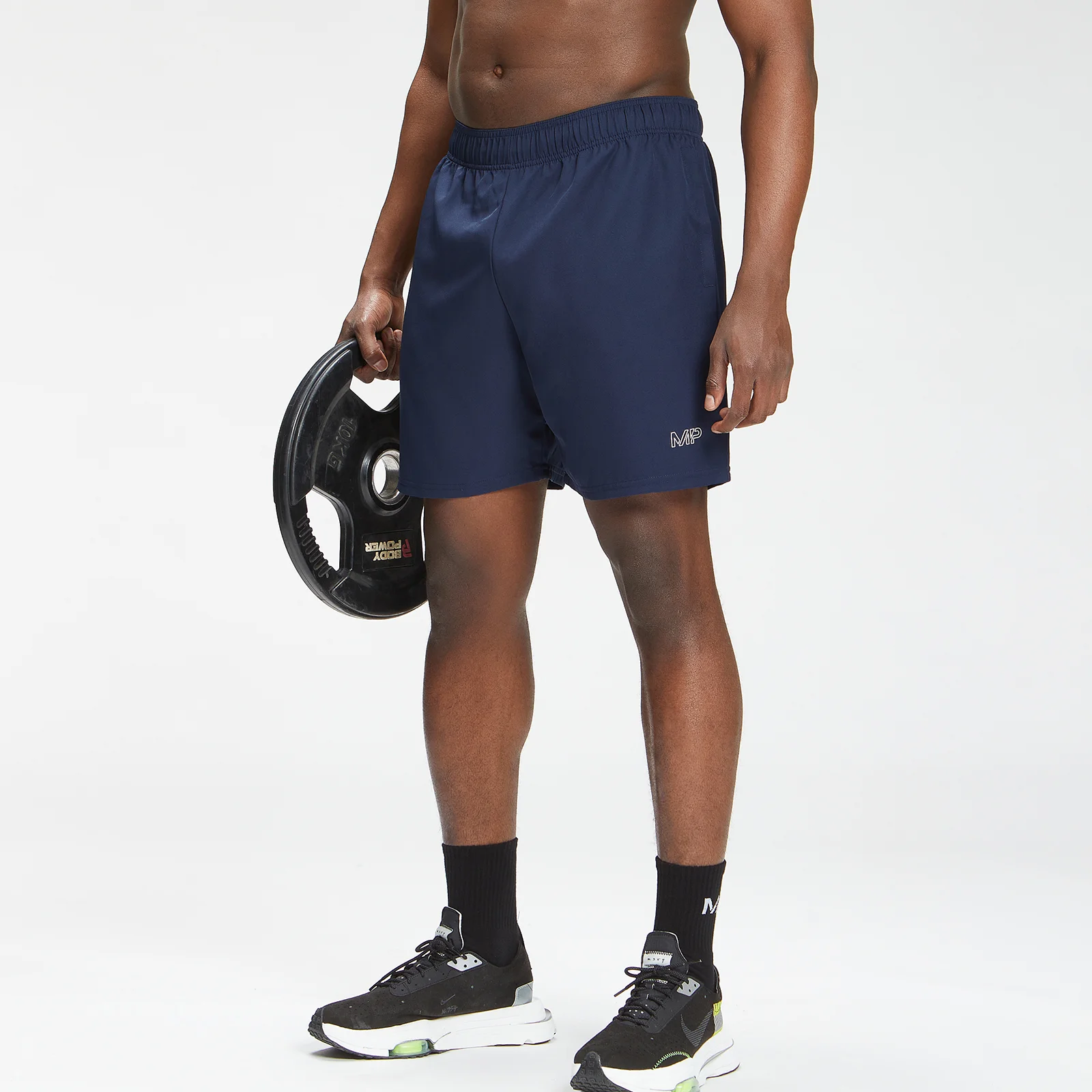 Pantaloncini sportivi con stampa MP Repeat Mark da uomo - Blu petrolio - XXS Immagine 1