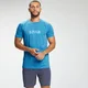 T-shirt sportiva a maniche corte con stampa graffiti MP da uomo - Azzurro intenso