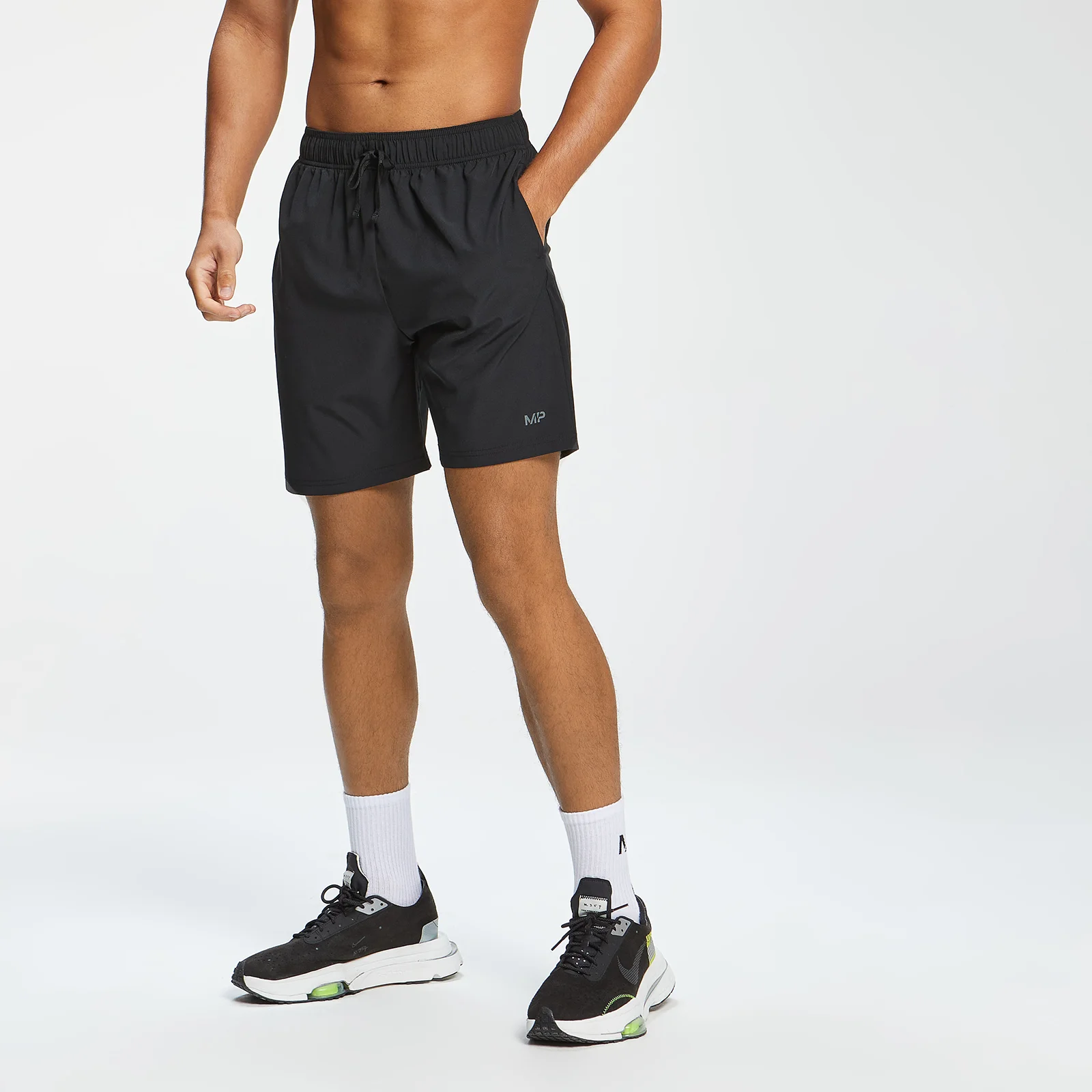 Pantaloncini sportivi con stampa graffiti MP da uomo - Neri - XXS Immagine 1