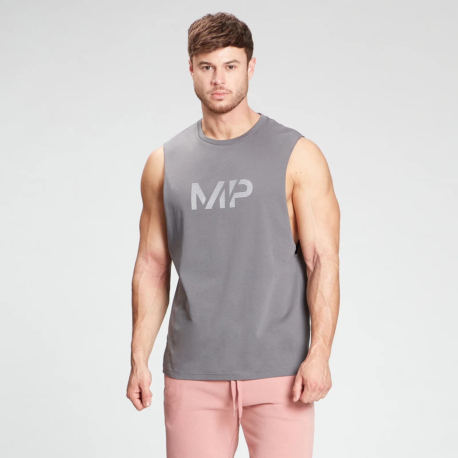 MP Men's Gradient Line Graphic Tank Top - Carbon - XXS Immagine 1