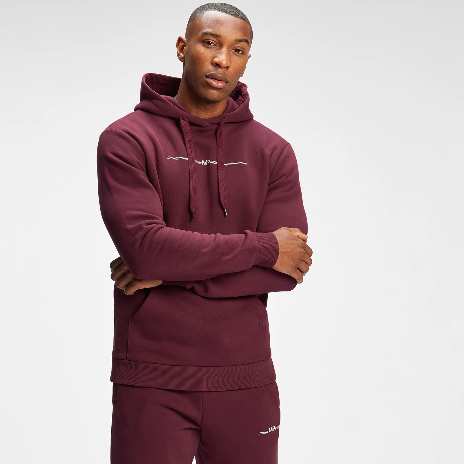 MP Men's Mini Mark Graphic Hoodie - Merlot - XXS Immagine 1